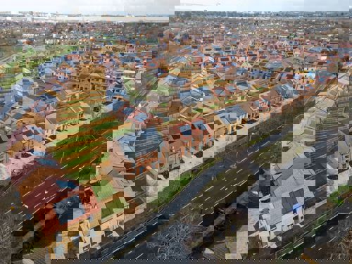 Drone shot of Grove Hill development