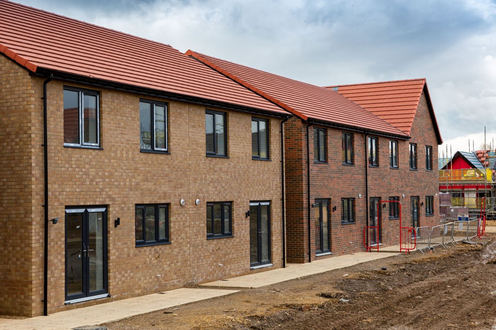 Two storey modern homes at Kedward. The ground is still under construction.